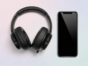 Headphones and smartphone